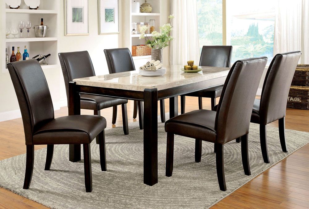 Amanda Marble Top Dining Table Set