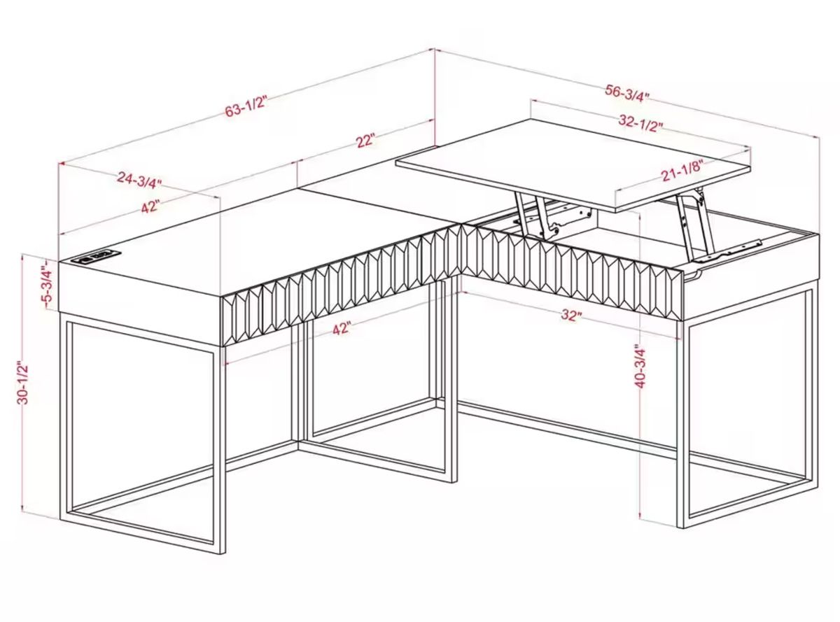 Tracy Corner Office Desk Dimentions
