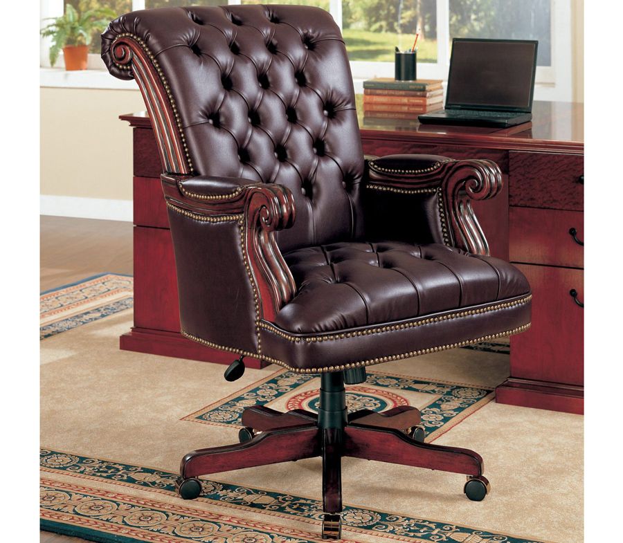 Sebastian Tufted Leather Office Chair