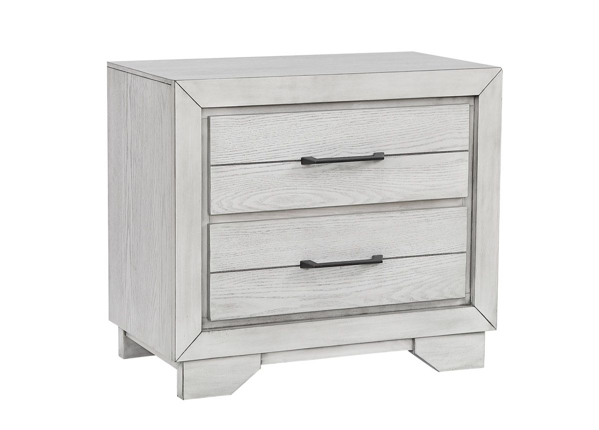 Travell Rustic White Finish Night Stand