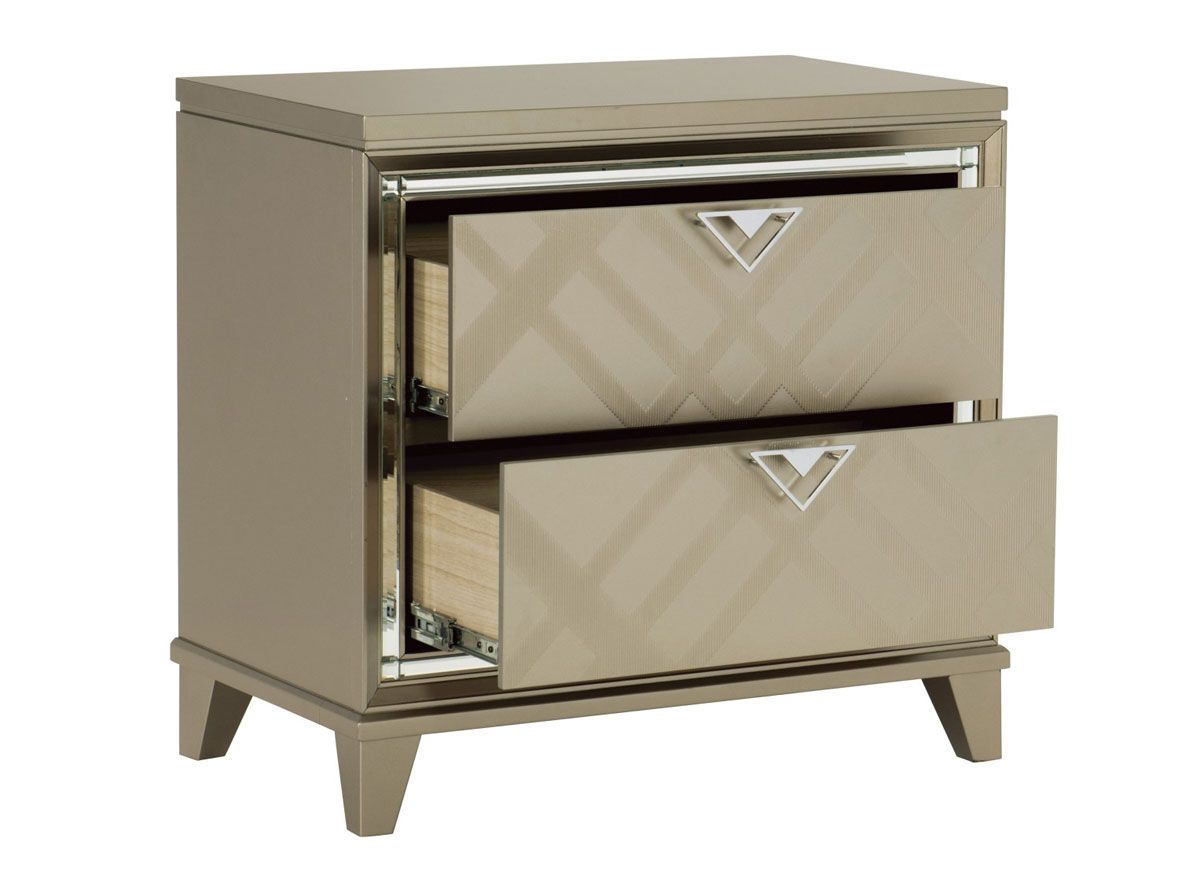 Treviso Champagne Finish Night Stand