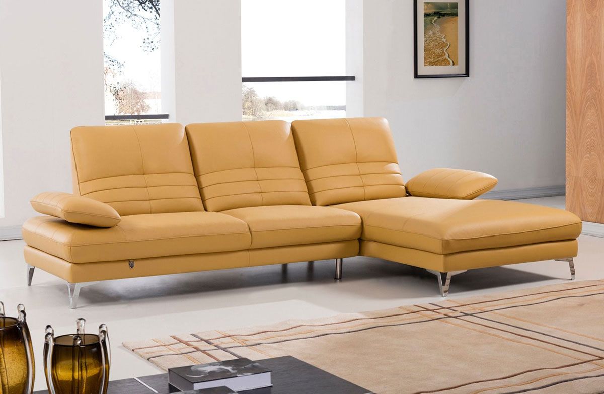 Trinity Yellow Sectional Facing Right Side