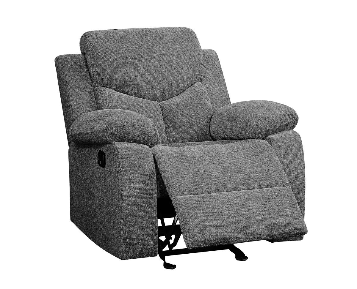 Trisha Grey Chenille Recliner Chair