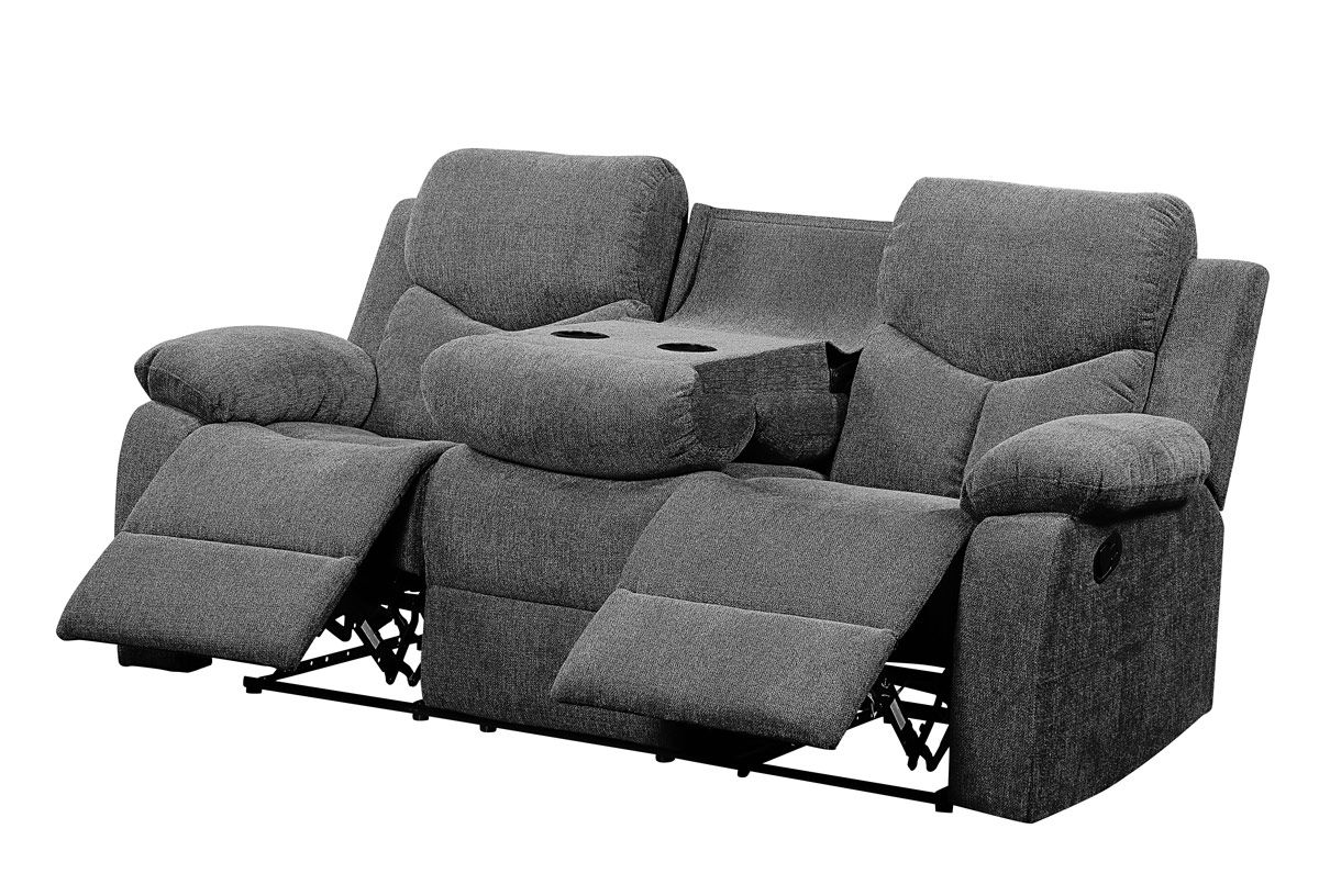 Trisha Grey Chenille Recliner Sofa