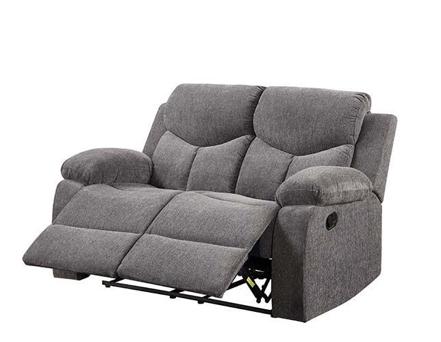 Trisha Grey Chenille Recliner Loveseat