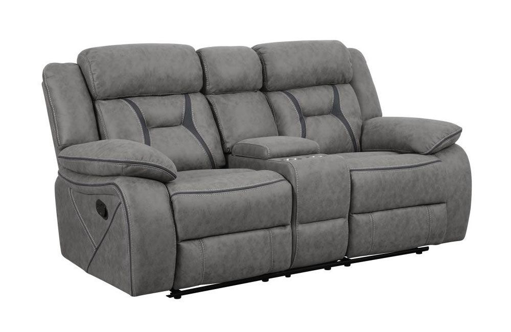 Troy Modern Recliner Love Seat With Console