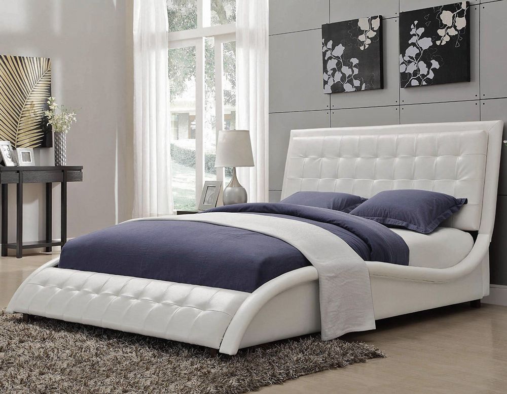 Talya Modern Platform Leather Bed