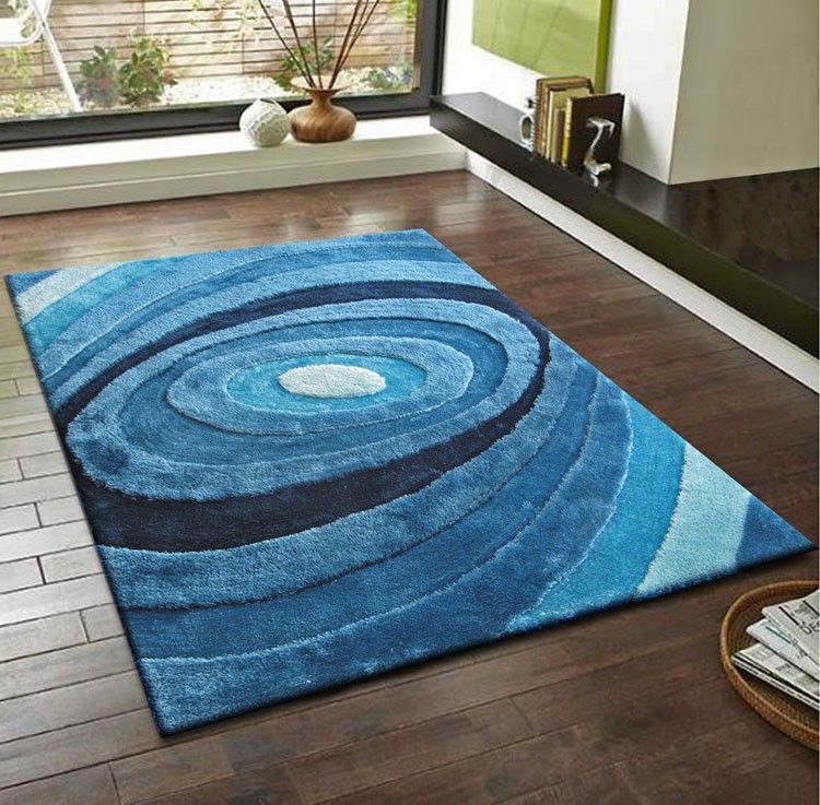 Modern Living Shag Rug 105 Blue