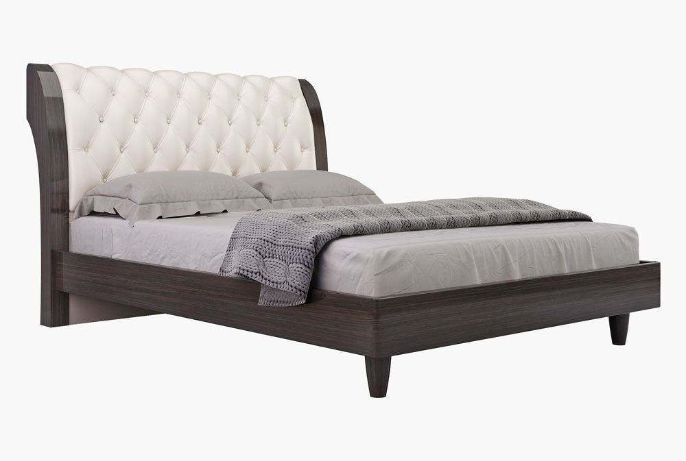 Tuscany Tufted Leather Padded Bed