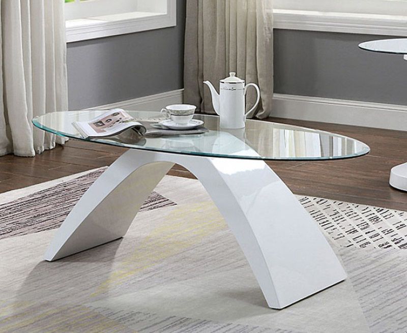 Tyra Modern Glass Top Coffee Table
