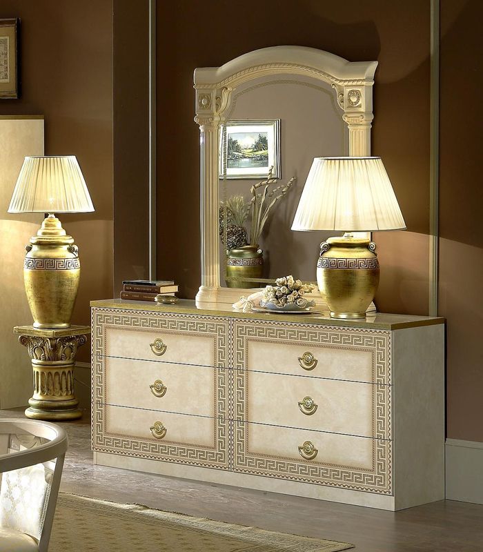 Aida Classic Italian Dresser With Mirror