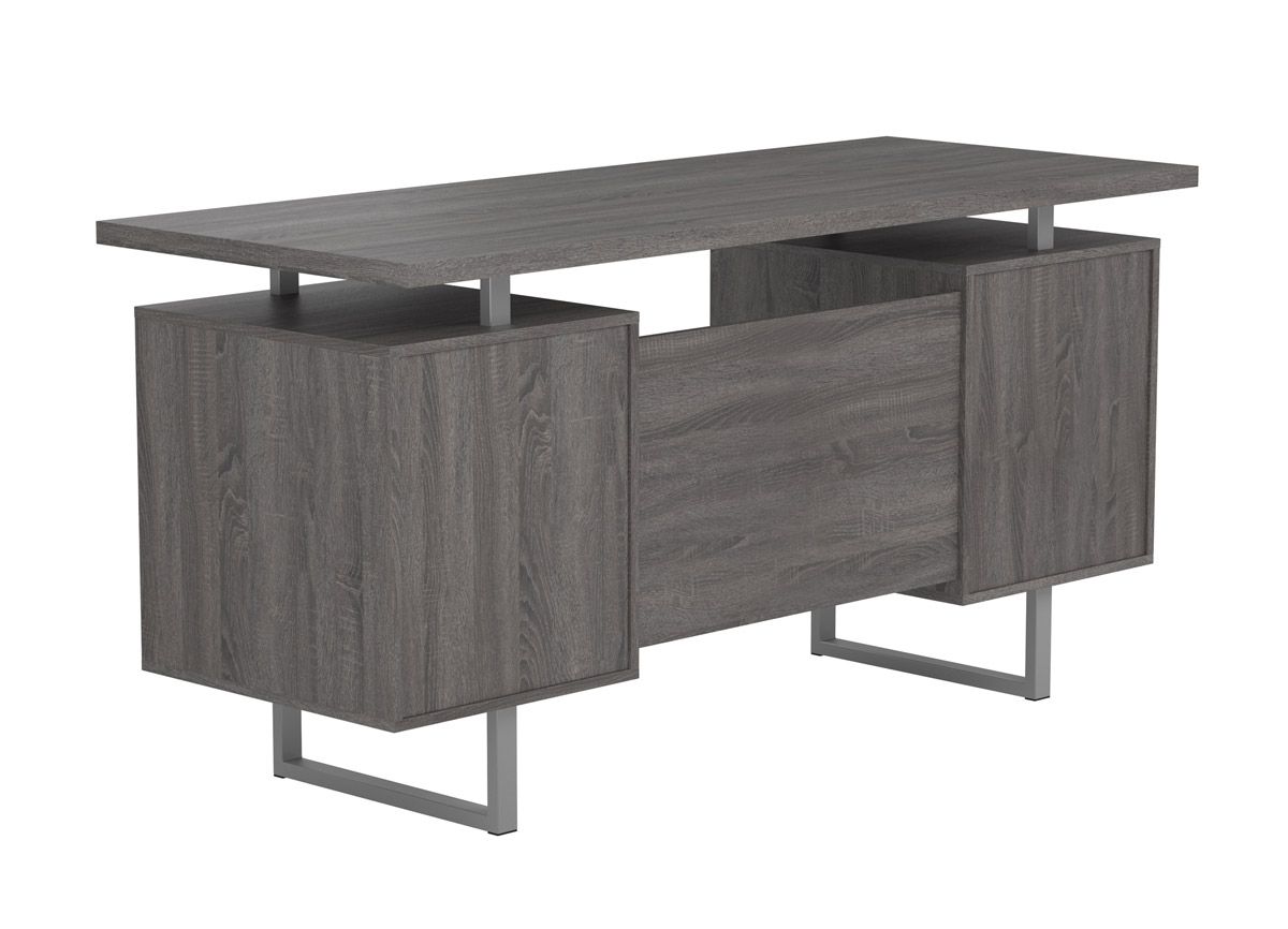 Vagan Rustic Grey Office Desk Back