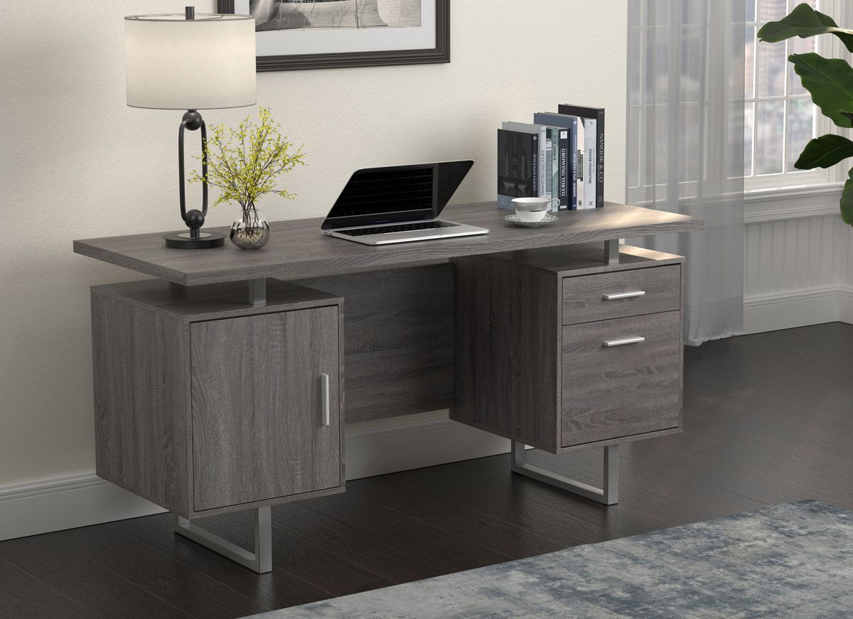 Vagan Rustic Grey Office Desk