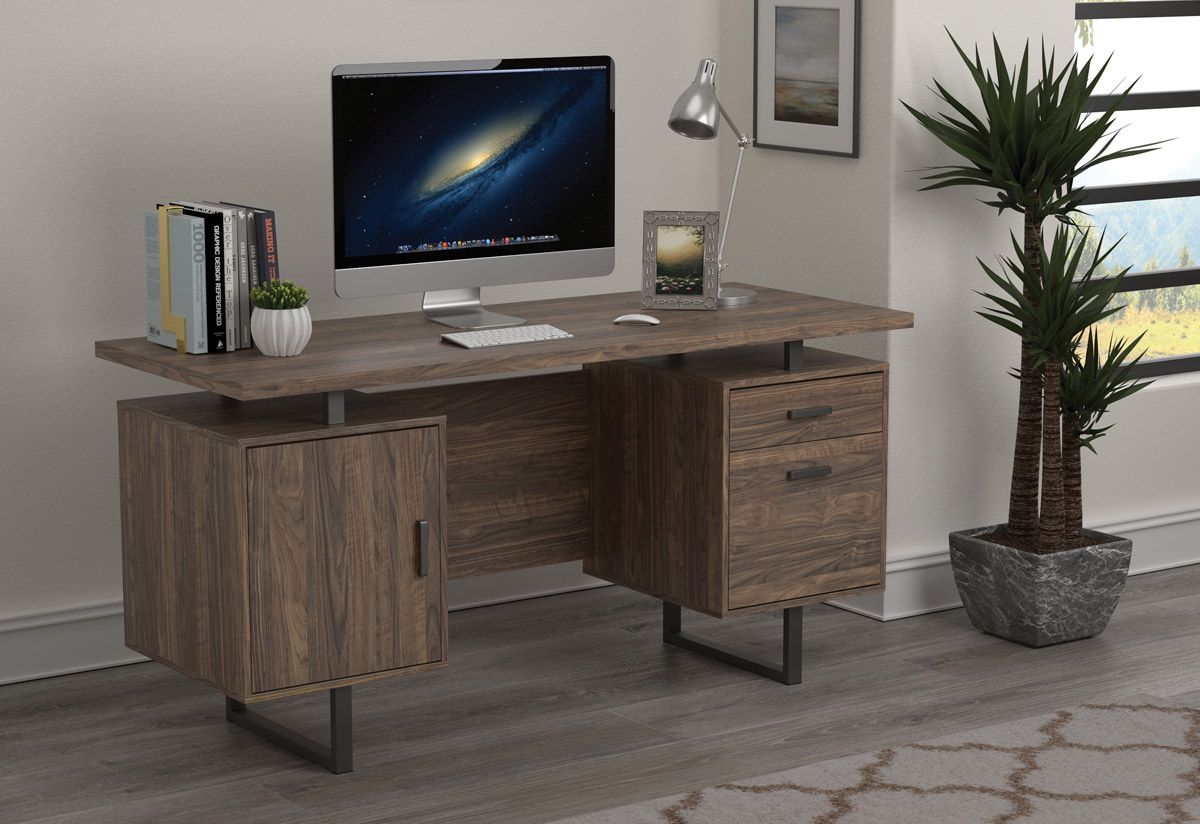 Vagan Rustic Walnut Office Desk