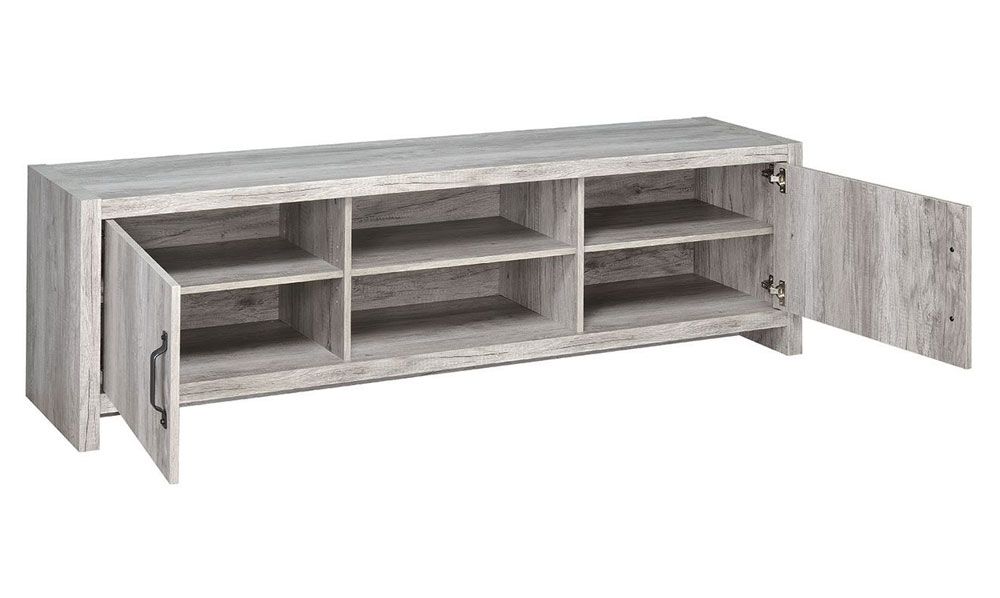 Vagna TV Console Storage,Vagna Grey Driftwood TV Console