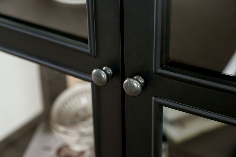 Valeria Black Curio Door Knobs