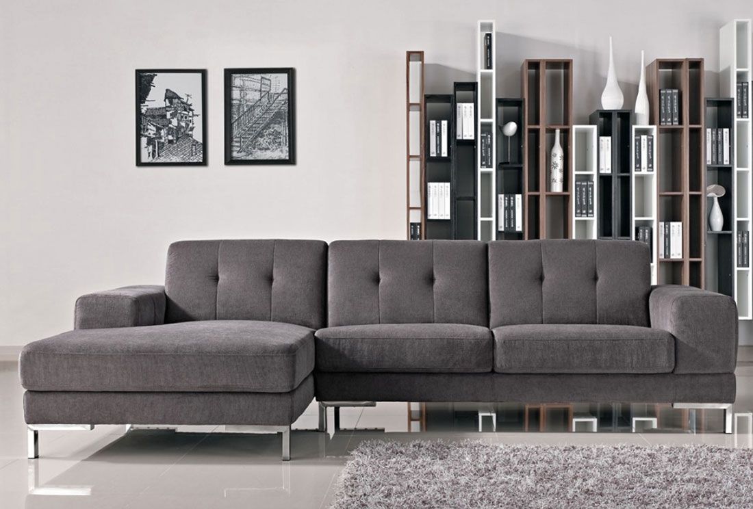 Vanda Modern Fabric L Shape Sofa