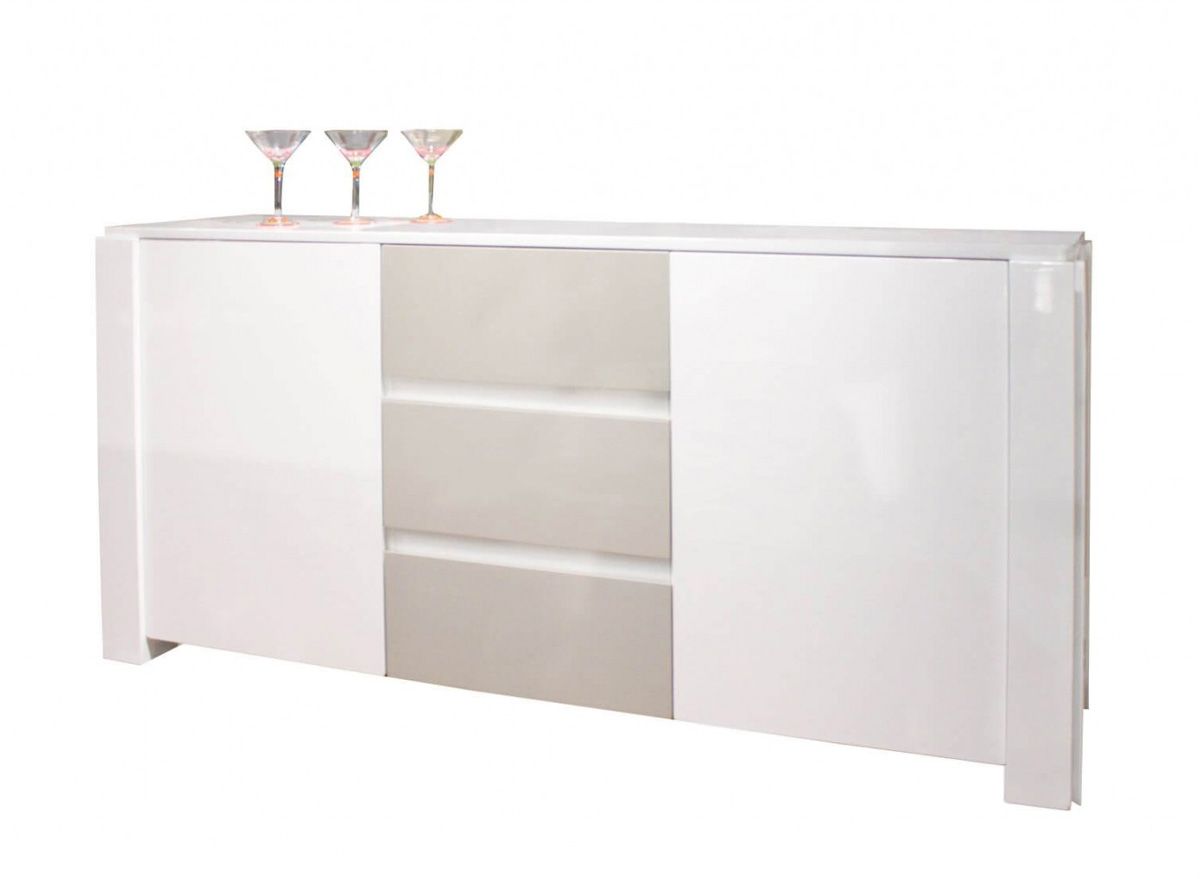 Vanguard Server Cabinet White High Glossy Finish