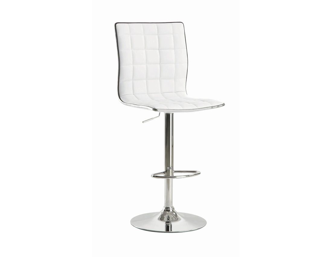 Varik White Leather Barstool Set of 2