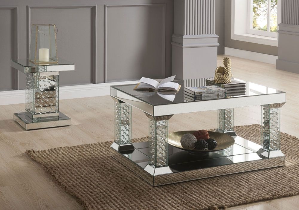 Vedlin Mirrored Coffee Table