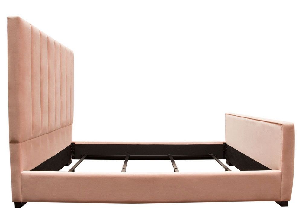 Leland Pink Velvet Bed