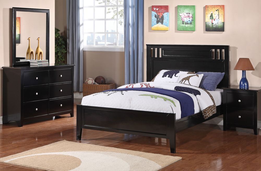 Veracity Black Finish Youth Bed