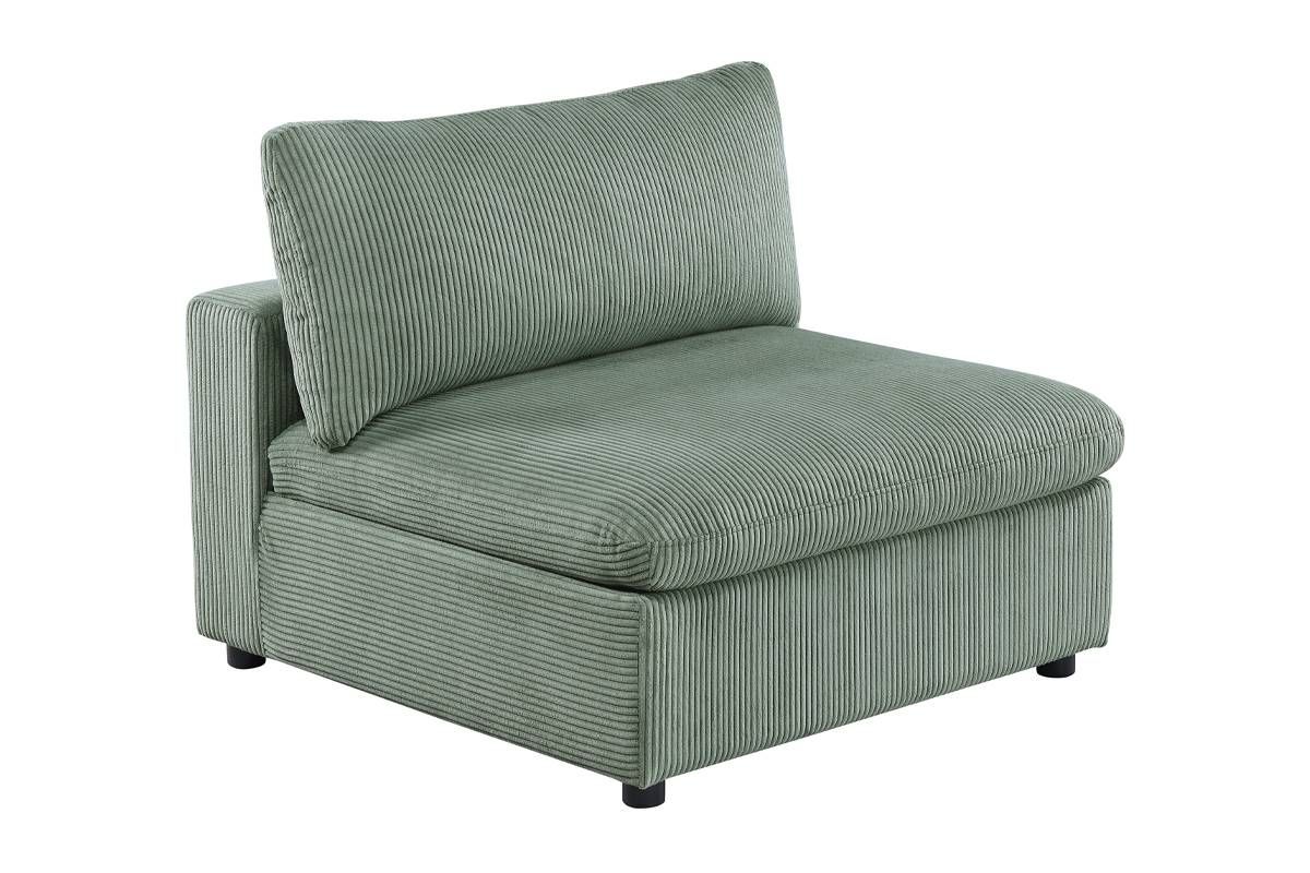 Verdal Sage Corduroy Armless cHair