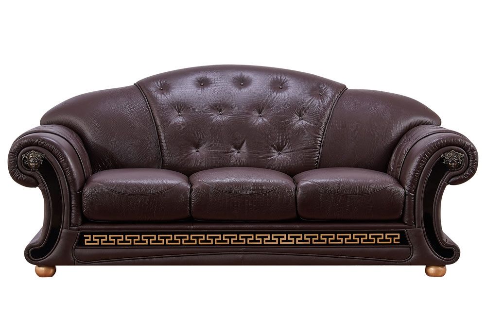 Noci Brown Leather Sofa 