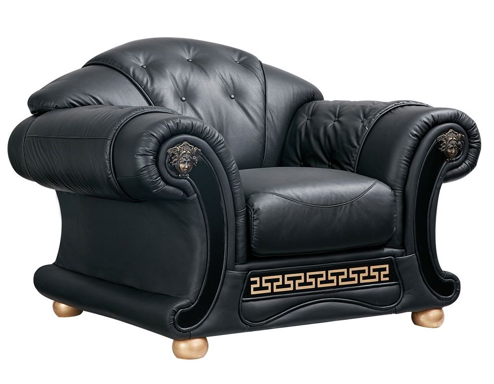 Noci Black Leather Chair