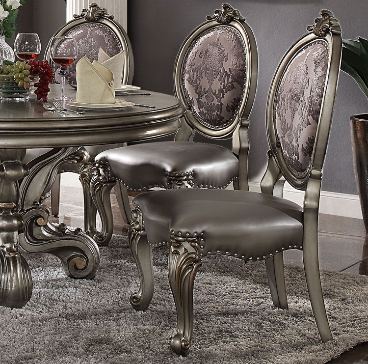 Versal Platinum Dining Chair,Versal Platinum Round Table Set