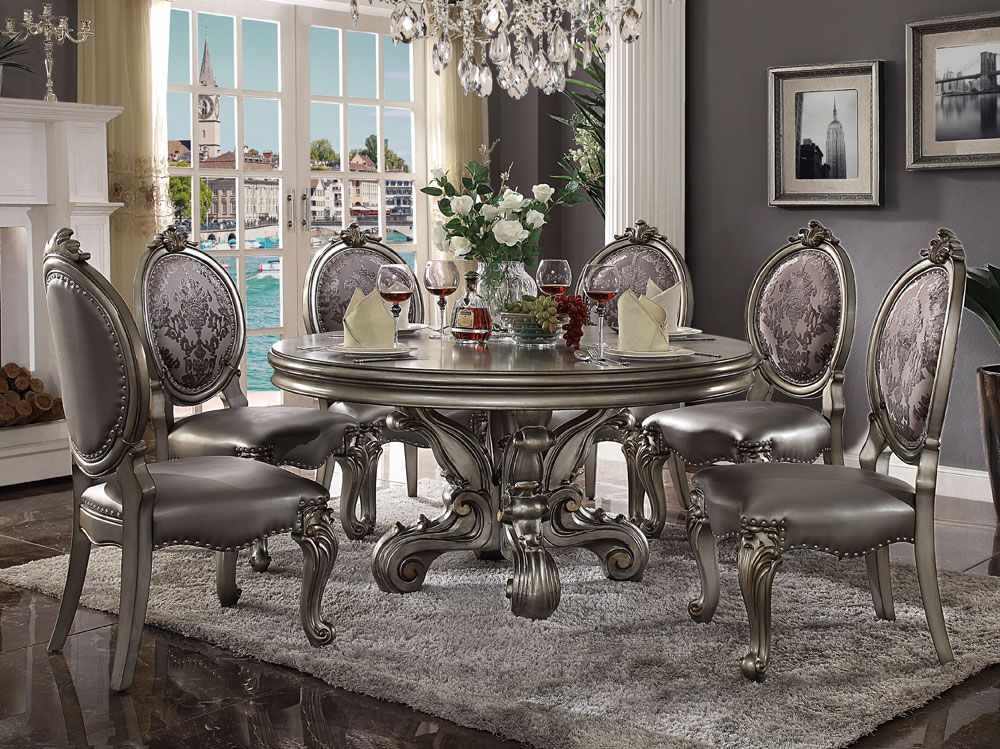 Versal Platinum Round Table Set