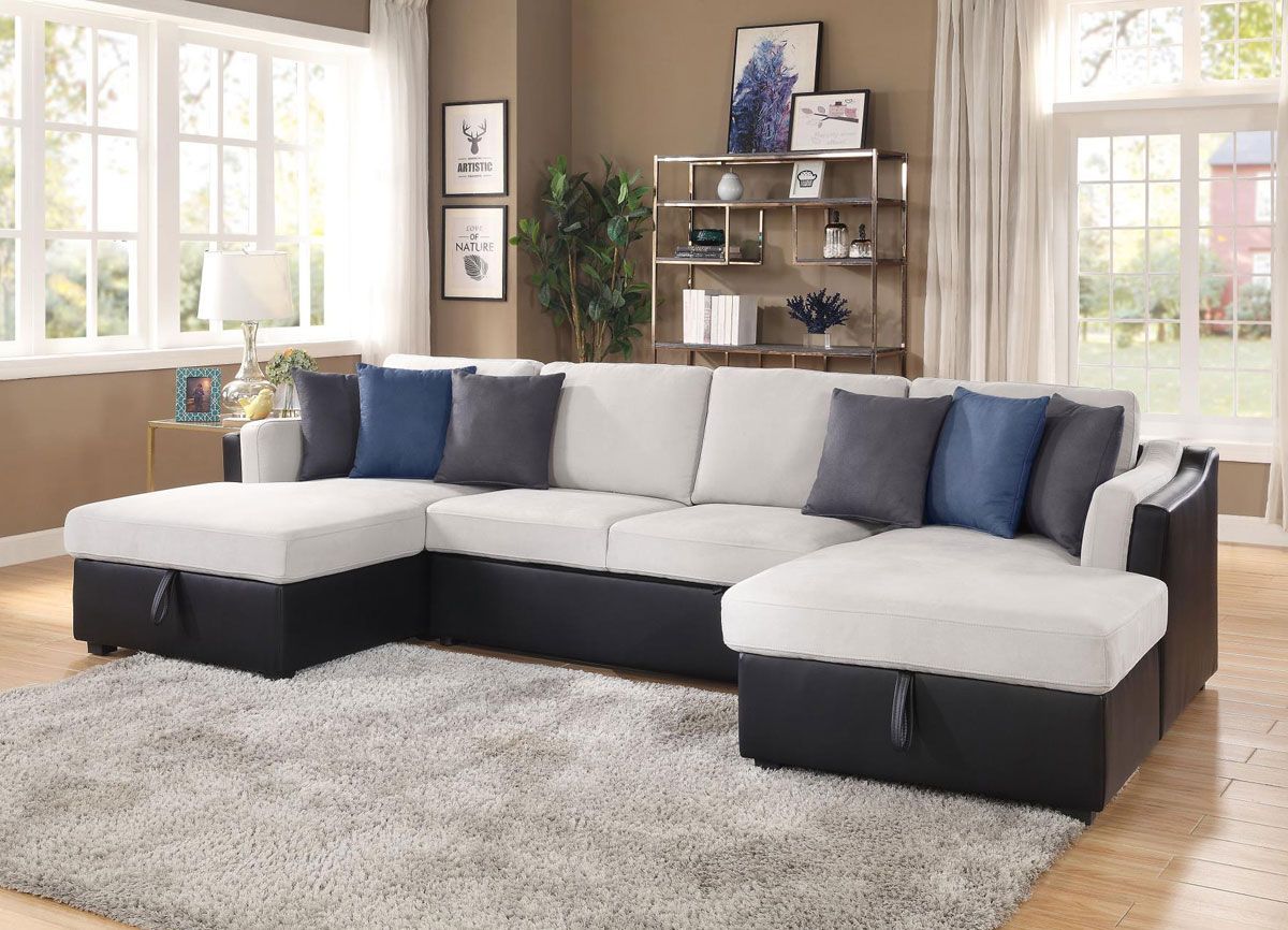 Damion U-Shape Sectional Sleeper With Storage