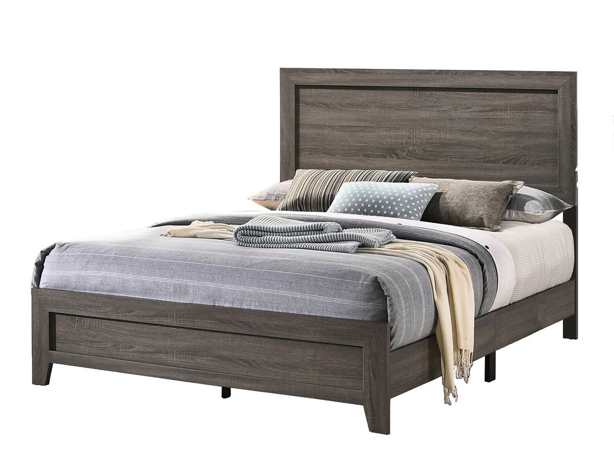 Vicky Rustic Grey Modern Bed