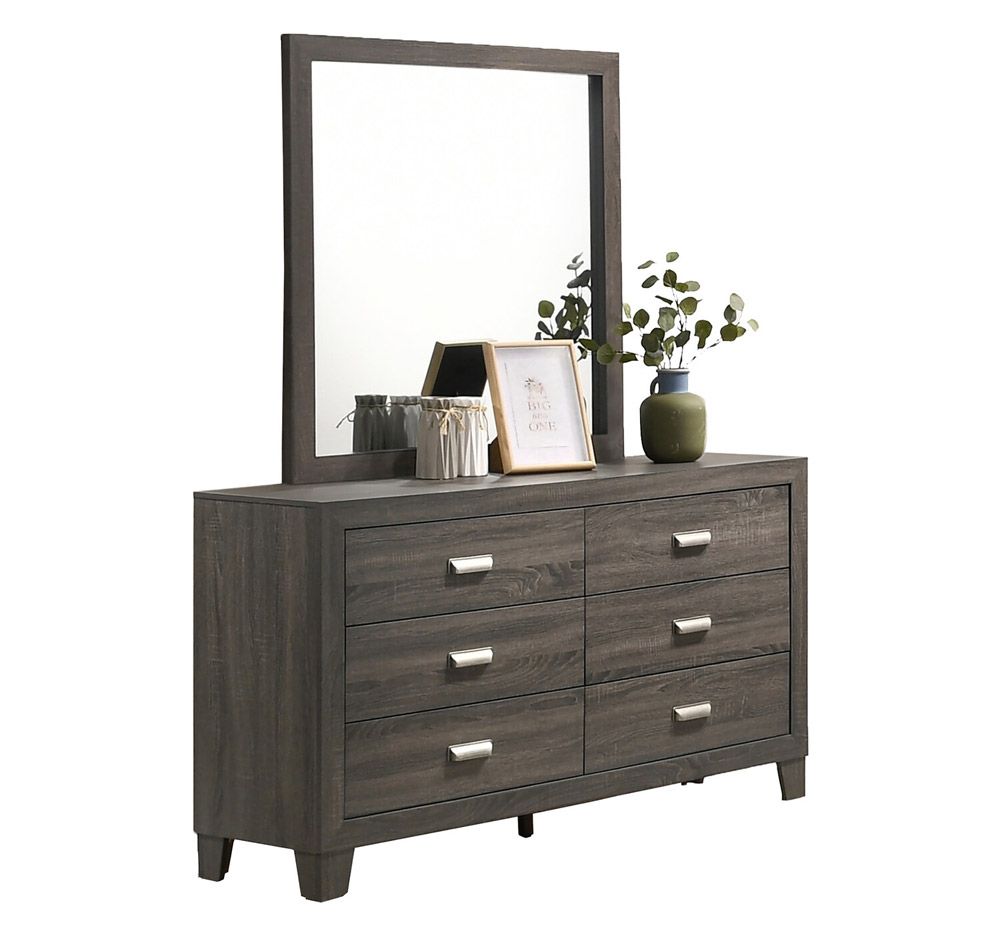 Vicky Rustic Grey Modern Dresser