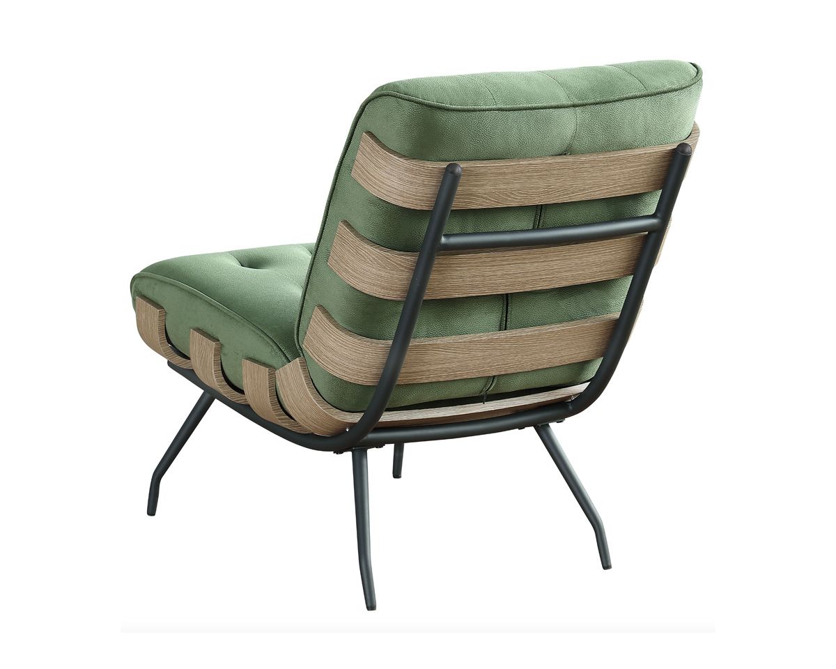 Vico Green Accent Chair Back Side