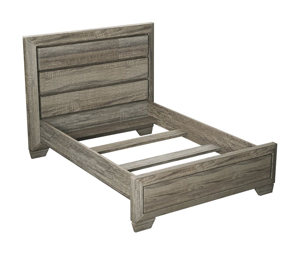 Vincent Rustic Finish Contemporary Bed