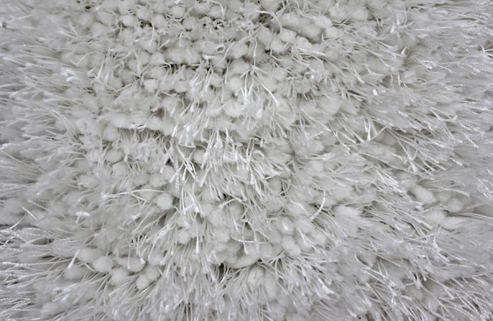 Shag Visco Hand Tufted White Rug