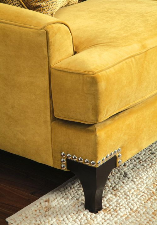 Viscotti Gold Fabric Sofa Details