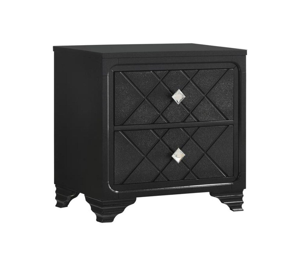 Vista Black Finish Night Stand