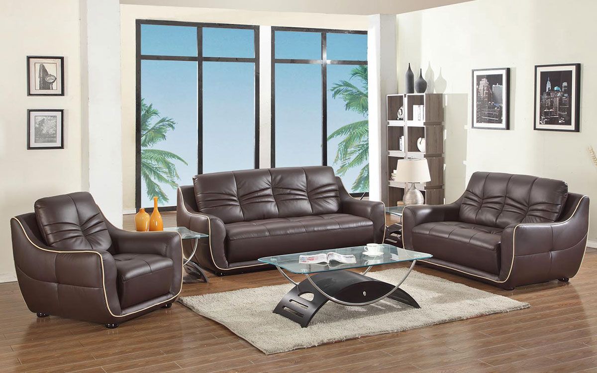 Volos Modern Leather Living Room
