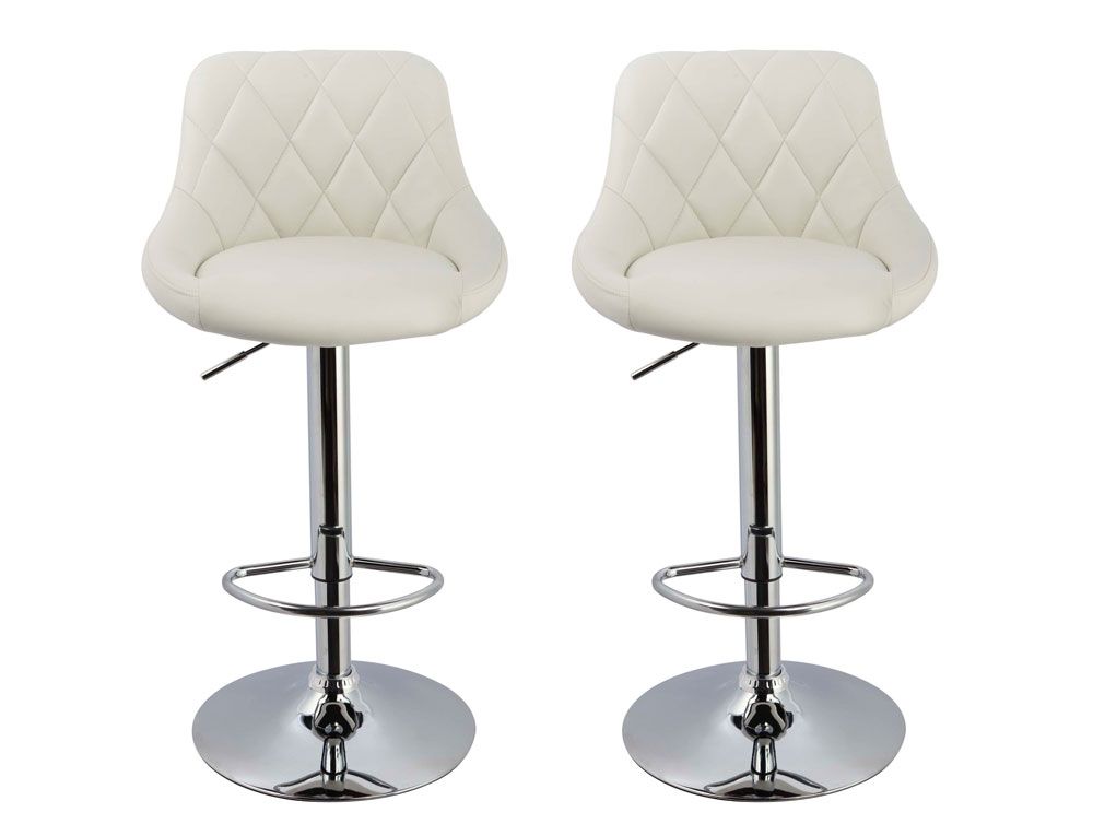 Waffle Modern Leather Bar Stool