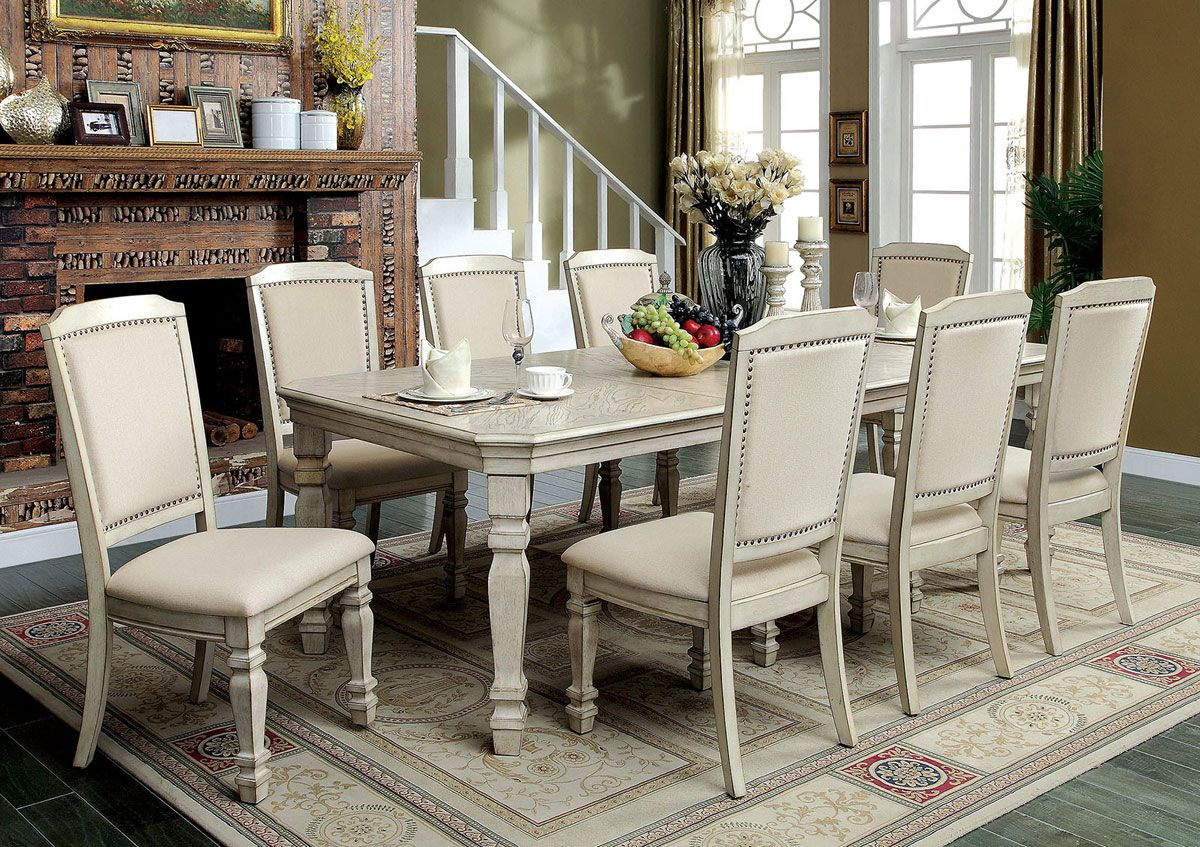 Wakefield Antique White Dining Room Set