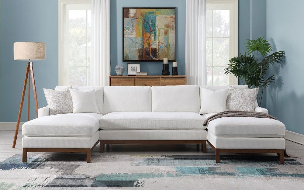 Walker Ivory Chenille Sectional