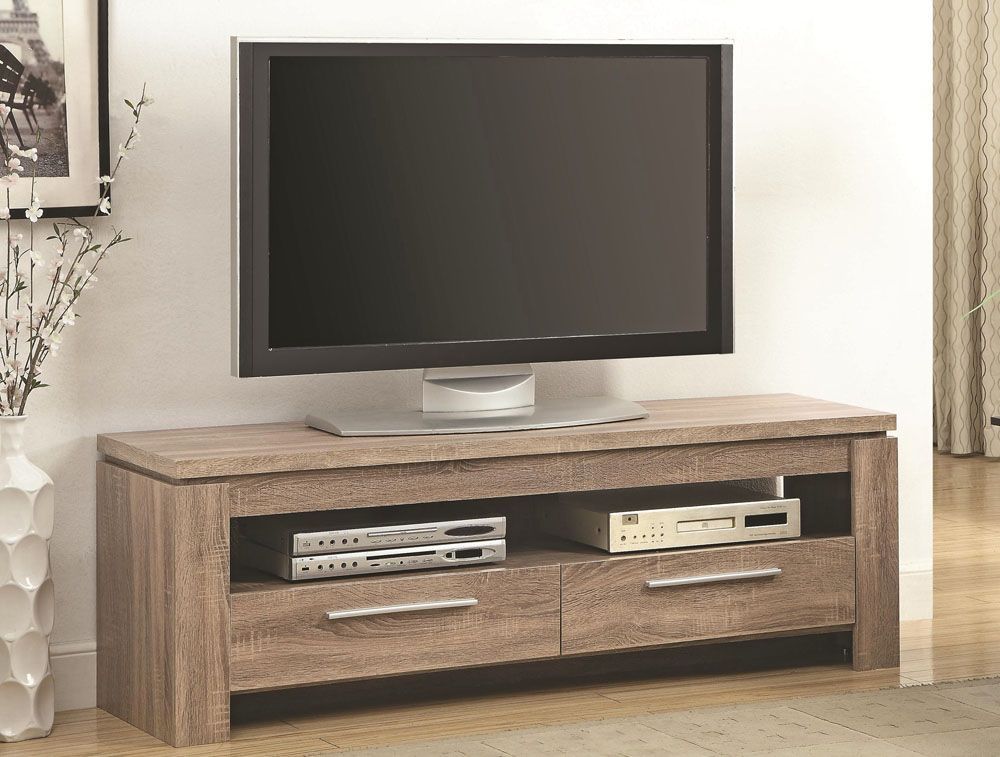 Enola Weathered Brown Finish TV Stand