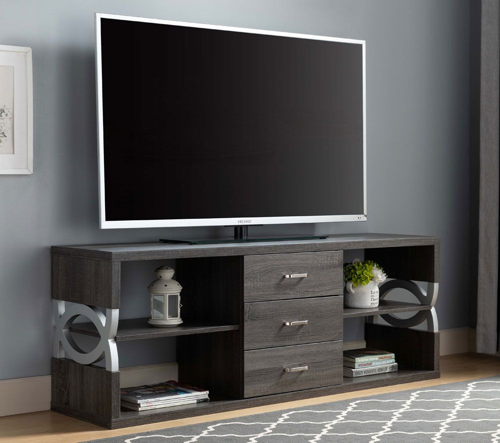 Wally Rustic Grey Finish TV Console