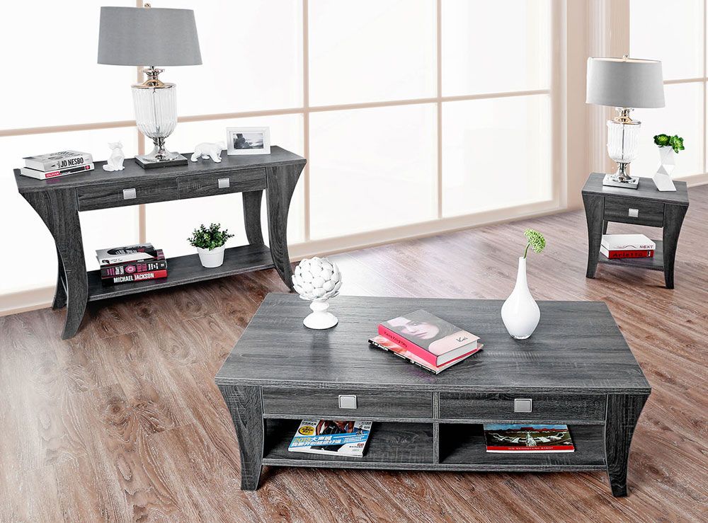 Wendon Storage Coffee Table Rustic Gray