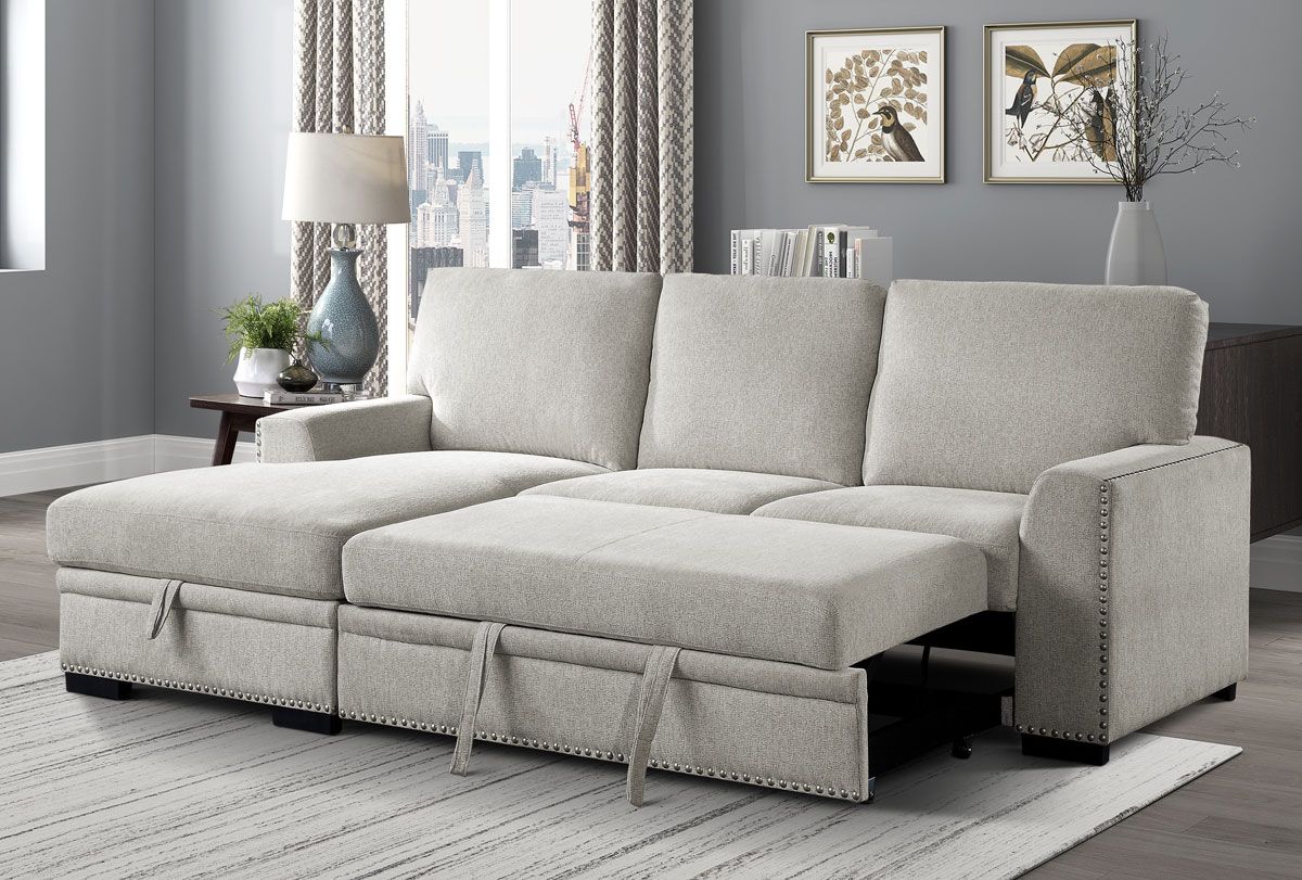 Willex Beige Sectional Sleeper