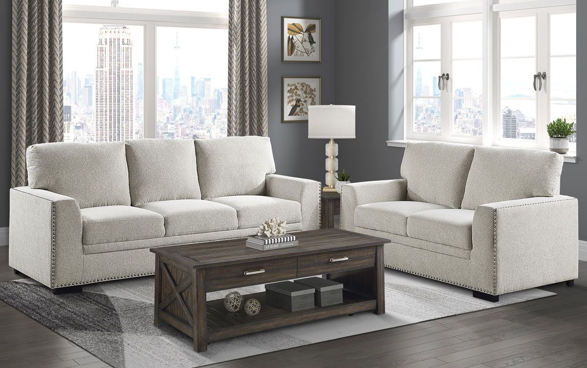 Willex Beige Chenille Sofa Set