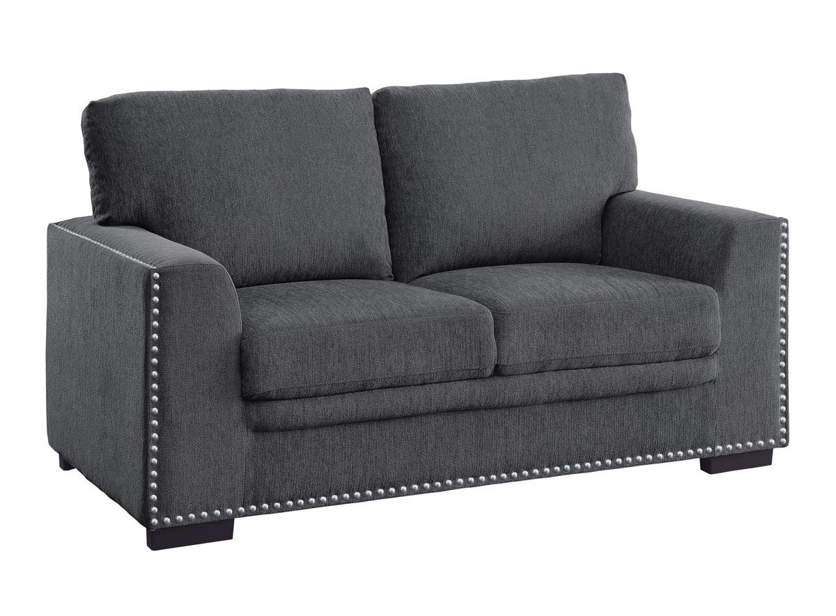 Willex Charcoal Chenille Loveseat