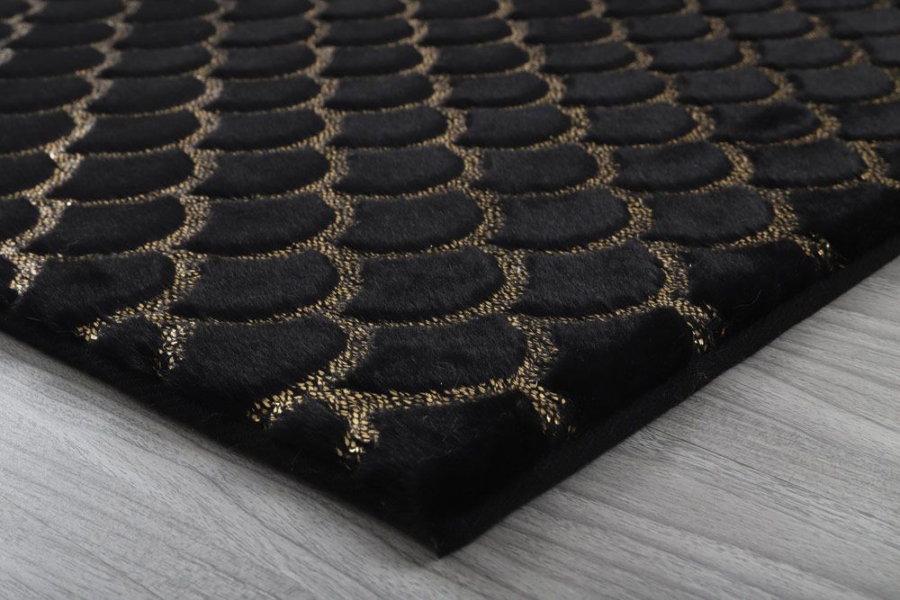 Wisteria Black Modern Area Rug